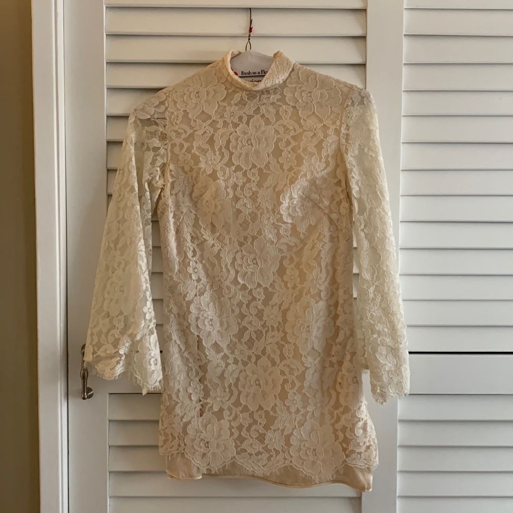 Vintage lace mini dress